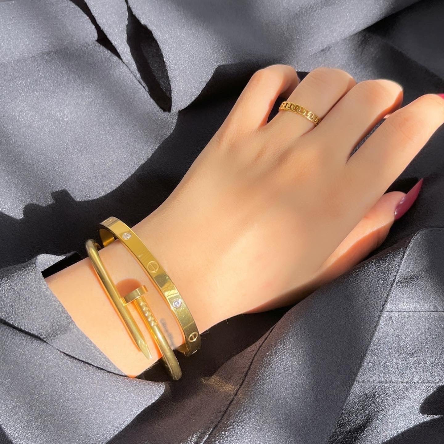 Cartier and Nail Bangles