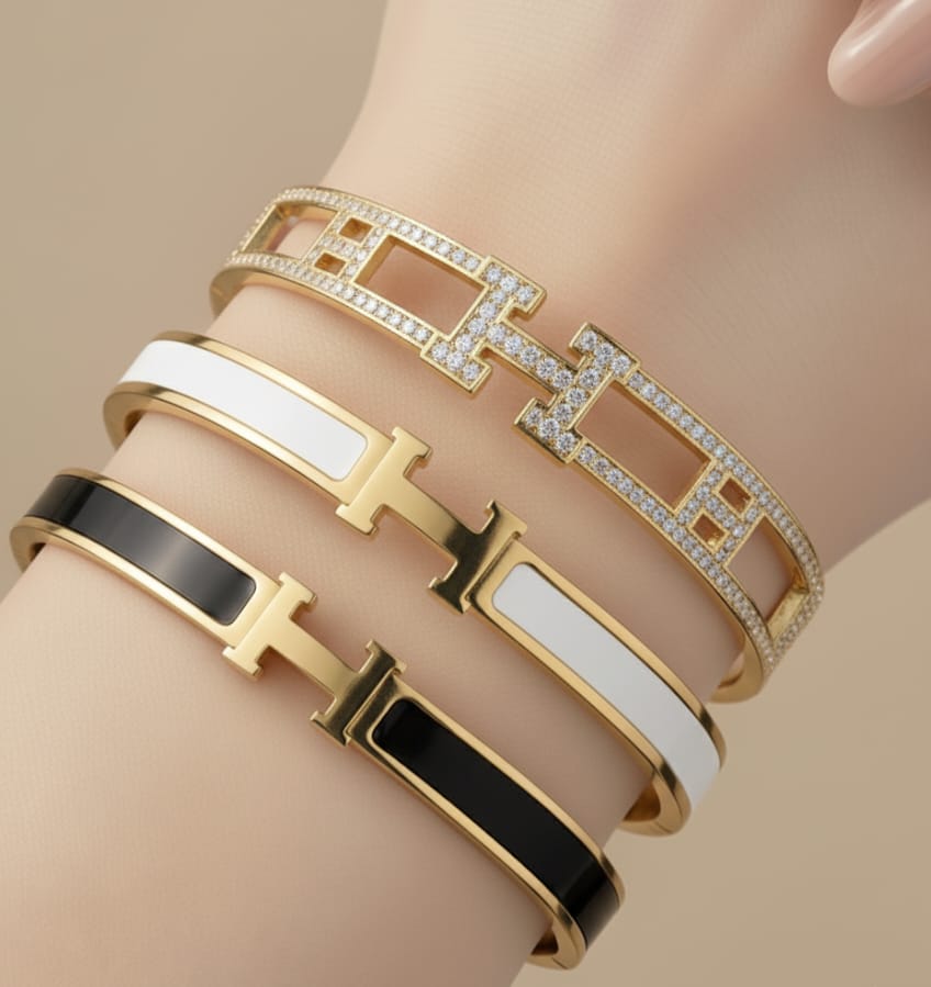 Hermes Set Of 3 Bangles