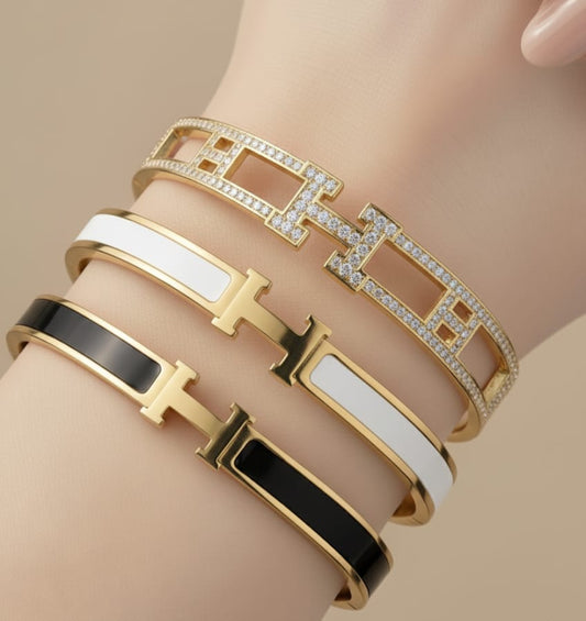 Hermes Set Of 3 Bangles