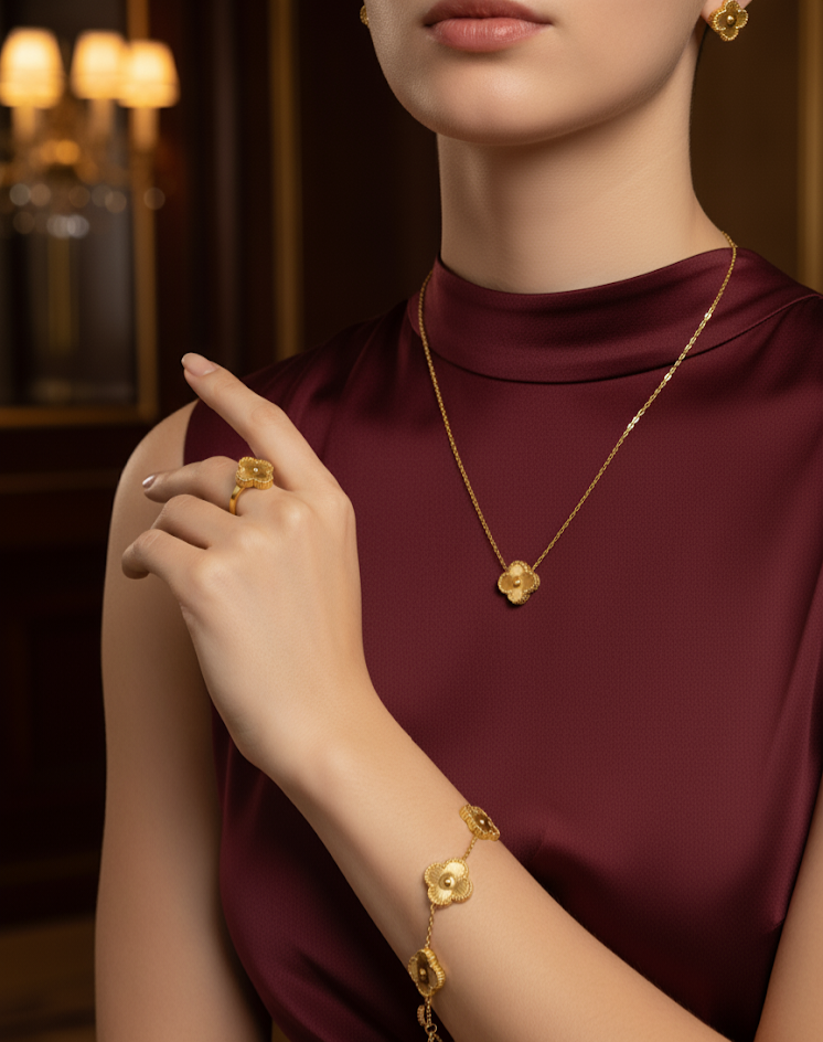 Golden Vancleef Complete set with Ring